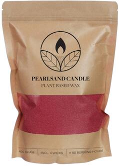 Ideas 4 Seasons Kaarsenzand Pearlsand candle 400gr rood