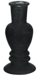 Ideas 4 Seasons Kandelaar/Vaas Venice velvet zwart Ø5cm