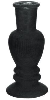 Ideas 4 Seasons Kandelaar/Vaas Venice velvet zwart Ø6cm