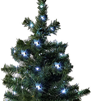 Ideas 4 Seasons Lichtslinger/lichtsnoer LED verlichting - 2 meter/20 lampjes - helder wit - fairy lights