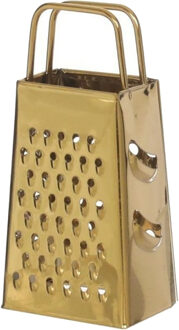 Ideas 4 Seasons Mini keukenrasp voor nootmuskaat - goud - kleine rasp - keuken benodigdheden