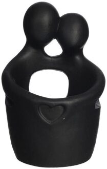 Ideas 4 Seasons Theelichthouder Embrace 8,7x8,7x13cm zwart