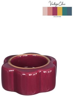 Ideas 4 Seasons Theelichthouder Pouff kers Ø7xH3,4cm roze