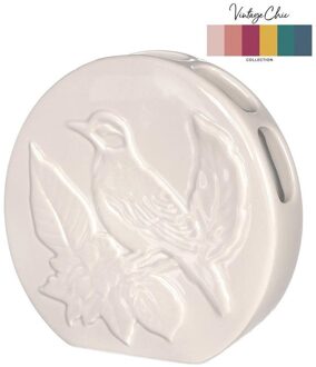 Ideas 4 Seasons Vaas Bird crème Ø6xH20cm