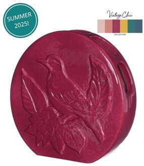Ideas 4 Seasons Vaas Bird kers Ø6x20x20cm roze