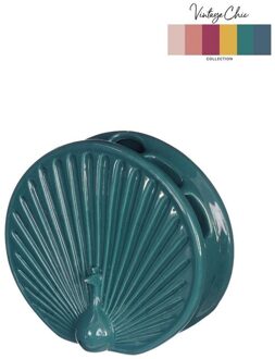 Ideas 4 Seasons Vaas Peacock petrol Ø6,5x15x13,6cm blauw