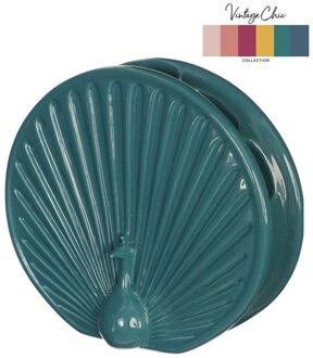 Ideas 4 Seasons Vaas Peacock petrol Ø7x19,7x18cm blauw
