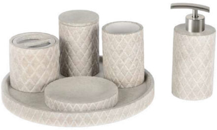 Ideavit Accessoires Set Ideavit Idea.Isy Rond Beton Licht Grijs