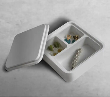 Ideavit Cosmetica Opbergdoos Ideavit Solidcase 14x14x5.7 cm Solid Surface Mat Wit