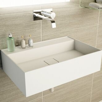 Ideavit Fontein Ideavit Solidbliss 60x40x16 cm Solid Surface 1 Plateau Mat Wit Ideavit