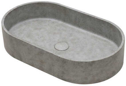 Ideavit Form Waskom 60x35x12cm ovaal concrete beton beige 290292-D1 Beige mat