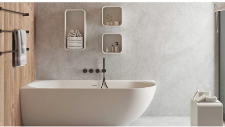 Ideavit Hoekbad Ideavit SolidNova-CL 180x80x56 cm Links Mat Wit