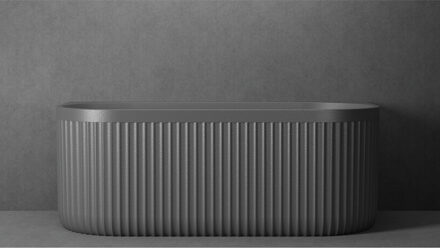 Ideavit Ligbad Half Vrijstaand Ideavit Archtec Rock 170x80x63 cm Cement Grijs Cementgrijs