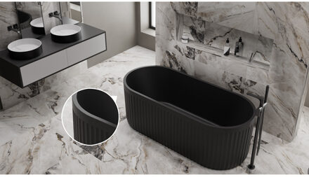 Ideavit Ligbad Vrijstaand Ideavit Archtec Rock 170x75x60 cm Zwart