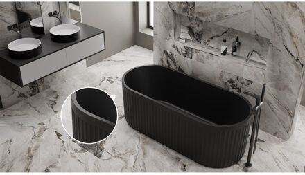 Ideavit Ligbad Vrijstaand Ideavit Archtec Rock 170x75x60 cm Zwart