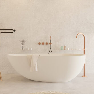 Ideavit Ligbad Vrijstaand Ideavit Solidsurf 170x88x56 cm Solid Surface Mat Wit