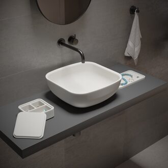 Ideavit Opbouw Waskom Ideavit Solidpool 35x35x13 cm Solid Surface Mat Wit Ideavit
