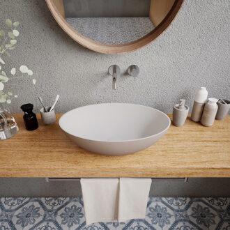 Ideavit Opbouw Waskom Ideavit Solidthin 50x33x14.5 cm Solid Surface Mat Beige Ideavit