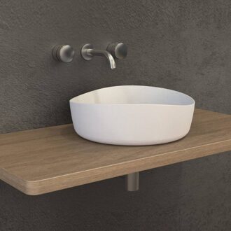 Ideavit Opbouwwastafel Ideavit Solidharmony 40x13 cm Solid Surface Mat Wit