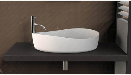 Ideavit Opbouwwastafel Ideavit Solidharmony 60x44x15.5 cm Solid Surface Mat Wit