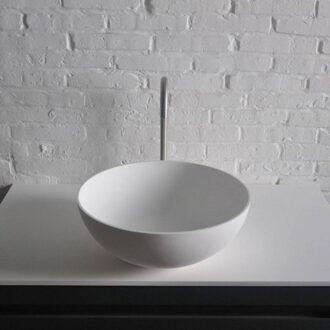 Ideavit Opbouwwastafel Ideavit Solidthin 39x39x14.5 cm Solid Surface Mat Wit Ideavit