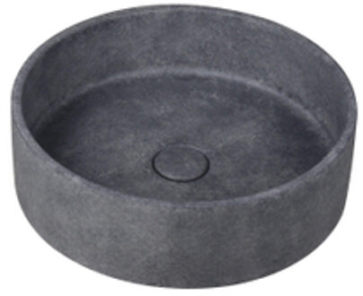 Ideavit Ora Waskom 39x12cm rond concrete beton dark grey 290296-D2 Darkgrey mat