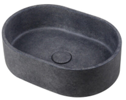 Ideavit Rock Waskom 40x28x12cm ovaal concrete beton Dark grey 290291-D2 Darkgrey mat