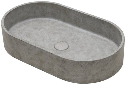 Ideavit Waskom Ideavit Idea.Form 60x35x12 cm Ovaal Beton Licht Grijs Ideavit