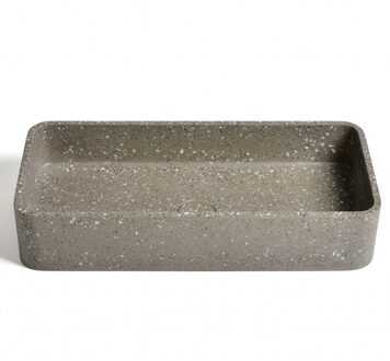 Ideavit Waskom Ideavit Idea.Max 60x28x12 cm Rechthoek Terrazzo Grijs/Bruin Ideavit