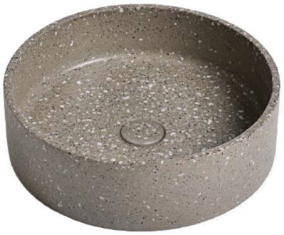 Ideavit Waskom Ideavit Idea.Ora 39x39x12 cm Rond Terrazzo Grijs