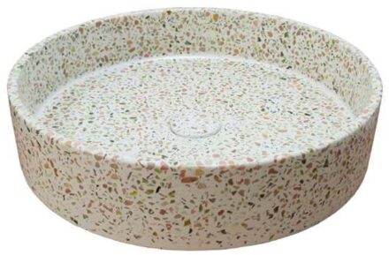 Ideavit Waskom Ideavit Idea.Smart 42.5x42.5x10 cm Rond Terrazzo Wit