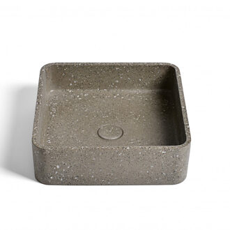 Ideavit Waskom Ideavit Idea.Zoe 39x39x12 cm Vierkant Terrazzo Grijs/Bruin Ideavit