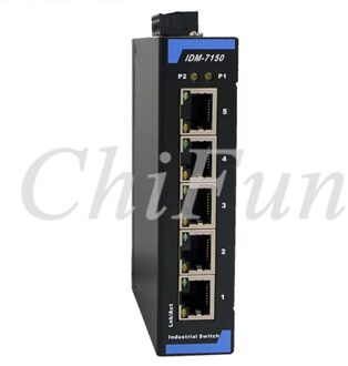 IDM-7150 Industriële Grade Ethernet Switch 5 Poort Industriële Schakelaar 12V24V Gids Switch Rail Montage