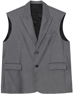 Iefb Herenkleding Lente Causale Pak Vest Koreaanse Mode Ins Losse Casual Vest Met Pocket Grey Mouwloze y5400 grijs / L