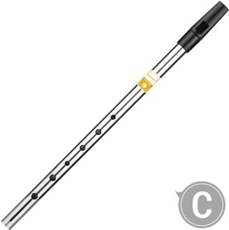 Ierse Fluitje Fluit Sleutel Van C 6 Gaten Fluit Wind Muziekinstrumenten Voor Beginners Tussenproducten Experts zilver C Key