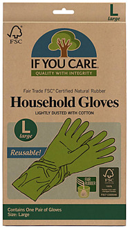 If you care Eerlijke Handel Rubber Latex Handschoenen Large