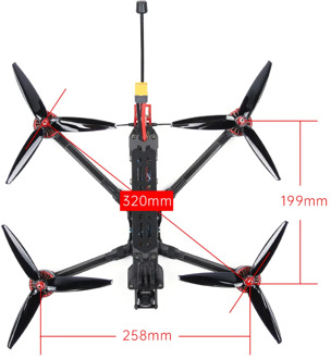 iFlight Chimera7 Analog 320mm 7inch 6S LR HD Drone BNF with SucceX-D F7 V2.1 50A Stack / Xing 2806.5 1300KV/1800KV Motor