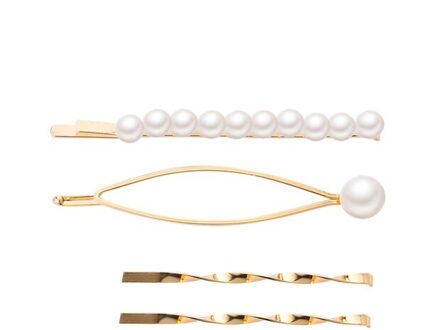 Ifmia 3 Stks/set Pearl Metal Haar Clip Haarband Kam Pin Barrette Haarspeld Hoofdtooi Accessoires Beauty Styling Gereedschap IF1100001-3
