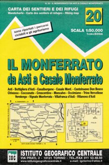 IGC Italien 1 : 50 000 Wanderkarte 20 Il Monferrato