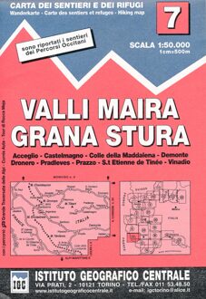 IGC Italien 1 : 50 000 Wanderkarte 7 Maira Grana Stura