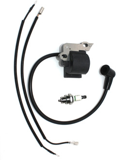 Ignition Coil With Spark Plug For Poulan 1900 1950 1975 1975LE 2025 2050 2055 2050LE 2050WT 2055LE 2075 2075LE 2075C 2075OC 2150