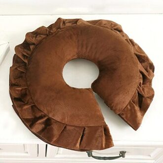 IHAD Massages Kussen Kussen Schoonheidssalon Bed Kussens Schoonheid Gezicht Kussen U-vormige Soft Nursing Kussen Afneembaar En Wasbaar bruin