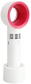Ihoven Draagbare Bladeless Fan Handheld Usb Oplaadbare Mini Cooler Cooling Fan Luchtkoeler Fans Geen Leaftop Bureau Desktop Fan rood