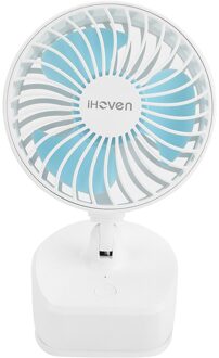 Ihoven Draagbare Mini Fan Clip-Op Tafel Ventilator Usb Oplaadbare Desk Fan 360 Graden Rotatie Verstelbare Desktop Clip-op Fan zilver