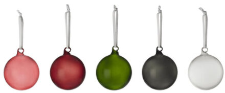 Iittala Glazen Kerstballen - Set van 5 Multicolor
