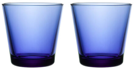 Iittala Kartio Glas 21 cl 2 stuks Ultramarijnblauw Blauw / Glanzend/licht blauw