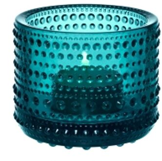 Iittala Kastehelmi - Waxinelichtjeshouder - Sfeerlicht - h 6.4 cm - Zeeblauw