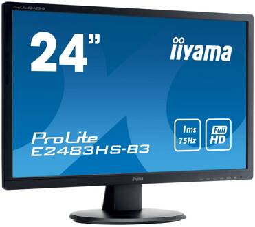 Iiyama ProLite E2483HS-B1 - 24 inch - 1920x1080 - DVI - HDMI - VGA - Zwart - small