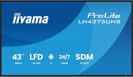 Iiyama ProLite LH4375UHS-B2AG monitor
