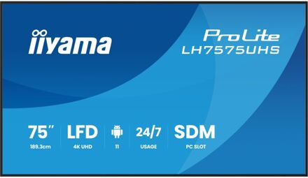 Iiyama ProLite LH7575UHS-B2AG Public Display